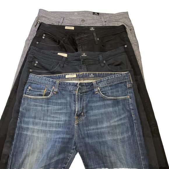 AG Adriano Goldschmied Mens Jeans Blue Black Grey (Lot of 4) Sz 38 X 34 Y2K